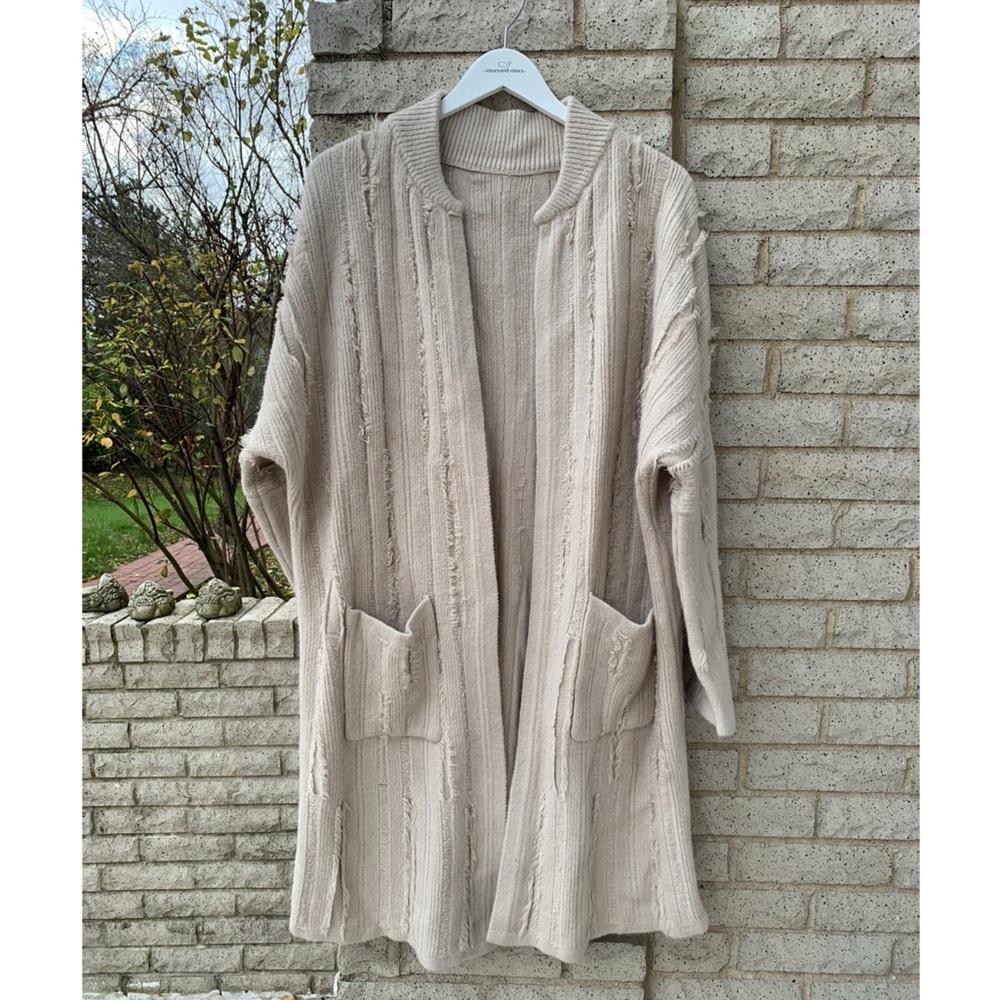Midi oversized cardigan in Shell